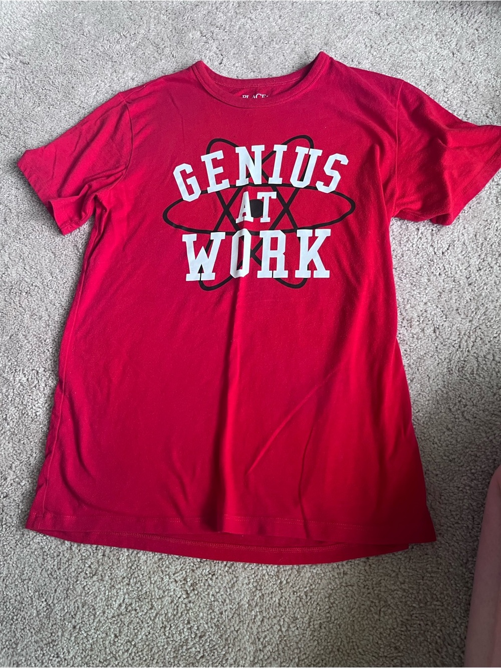 Genius At Work Red Graphic Tee